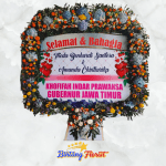 papan selamat happy wedding Bintang Florist Jombang