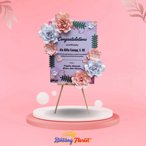 Bunga Papan Kertas Bintang Florist Jombang