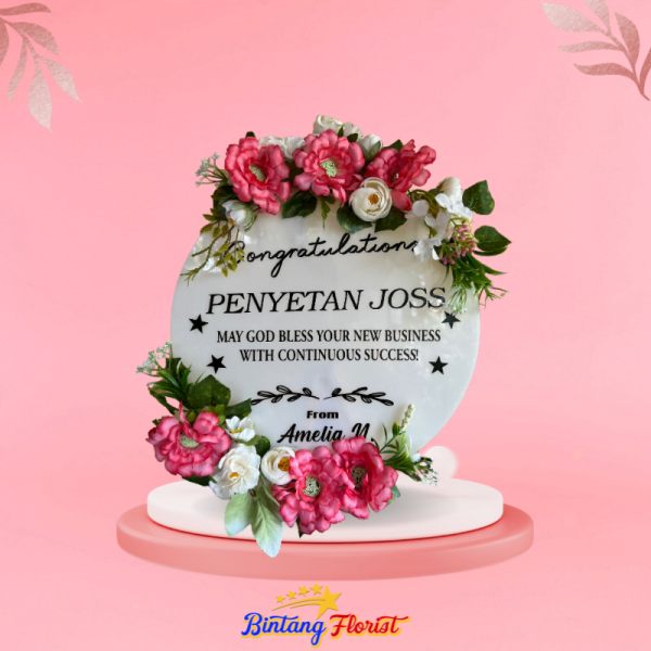 papan bunga akrilik Bintang Florist Jombang