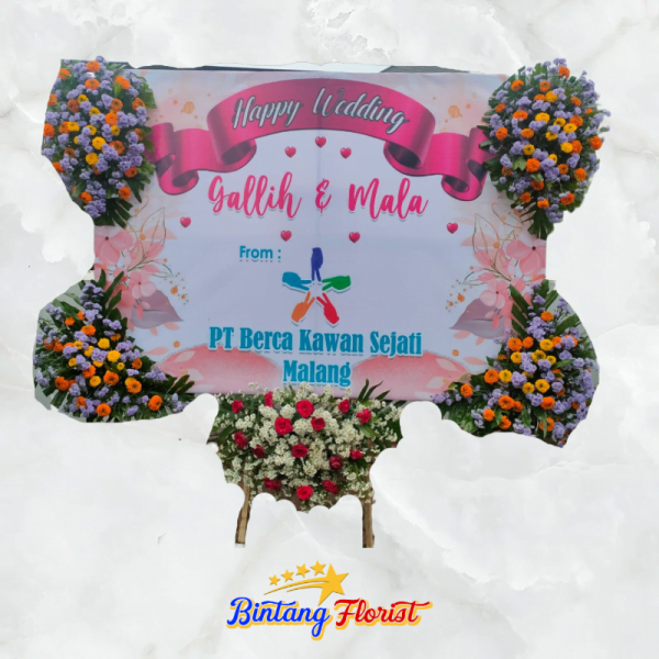 Papan bunga wedding Bintang Florist Jombang