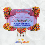 papan bunga happy wedding Bintang Florist Jombang