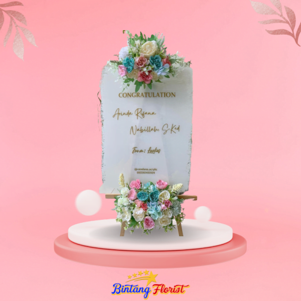 papan bunga akrilik Bintang Florist Jombang