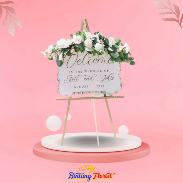 papan bunga akrilik Bintang Florist Jombang