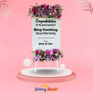 papan bunga akrilik Bintang Florist Jombang