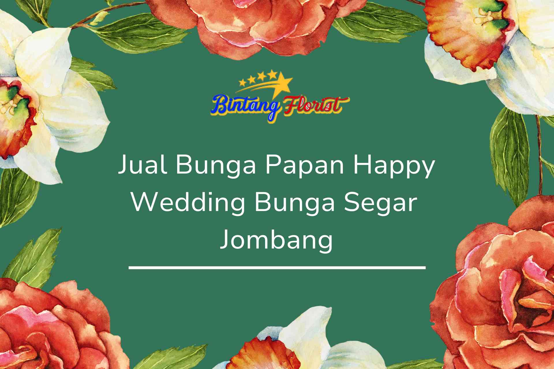 Jual Bunga Papan Happy Wedding Bunga Segar Jombang